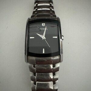 Fossil Dress Black Steel FS4156 – Works Great, Needs New Battery and Clasp